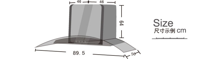 华帝(vatti) cxw-200-i11003 欧式弧形玻璃抽油烟机